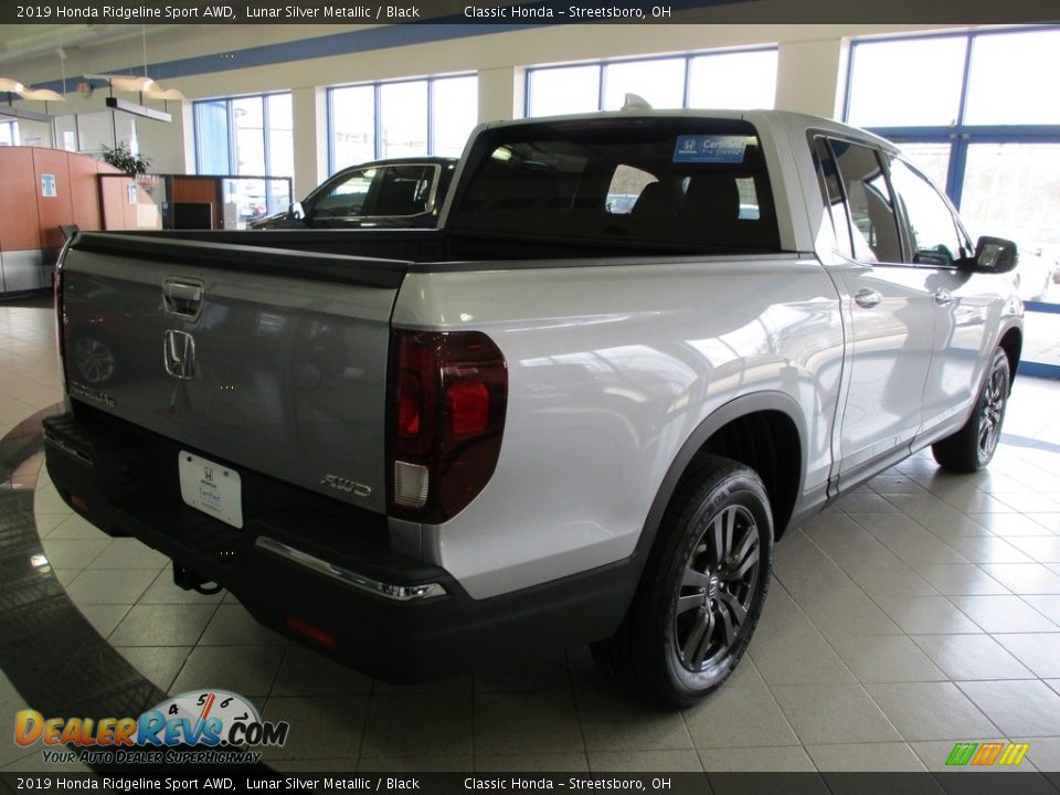 2019 Honda Ridgeline Sport AWD Lunar Silver Metallic / Black Photo #7