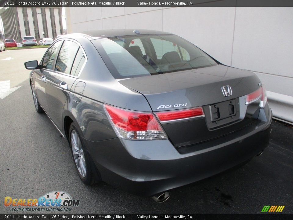 2011 Honda Accord EX-L V6 Sedan Polished Metal Metallic / Black Photo #3