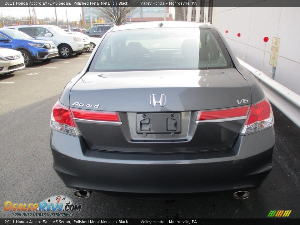 2011 Honda Accord EX-L V6 Sedan Polished Metal Metallic / Black Photo #4