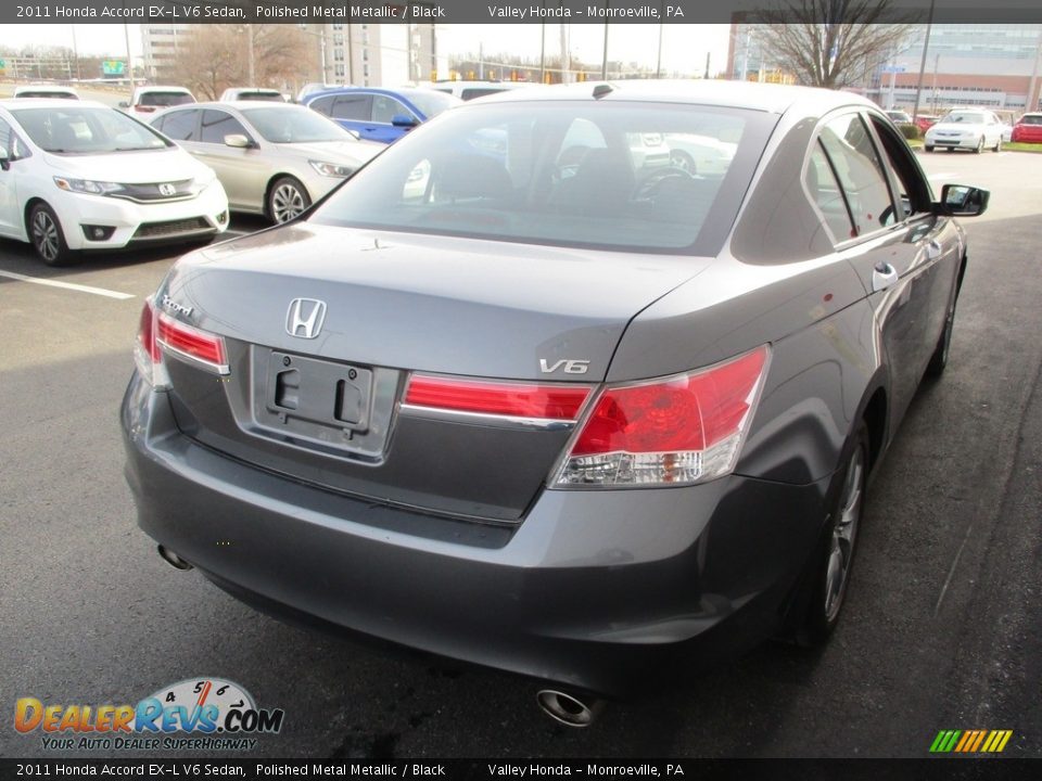 2011 Honda Accord EX-L V6 Sedan Polished Metal Metallic / Black Photo #5