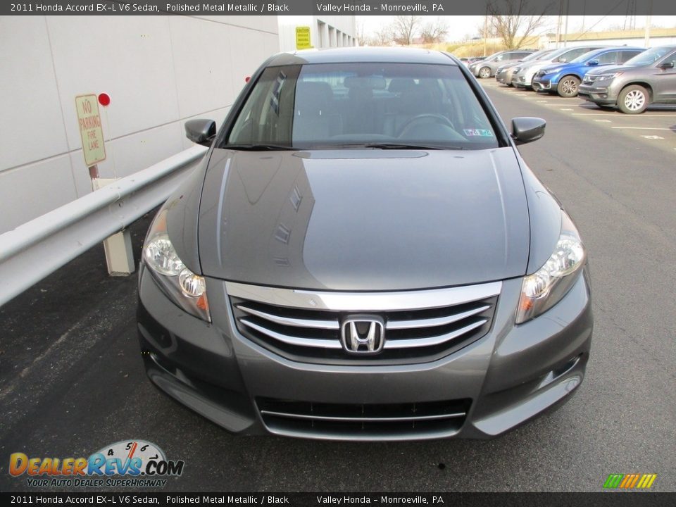 2011 Honda Accord EX-L V6 Sedan Polished Metal Metallic / Black Photo #8