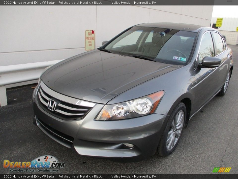 2011 Honda Accord EX-L V6 Sedan Polished Metal Metallic / Black Photo #9