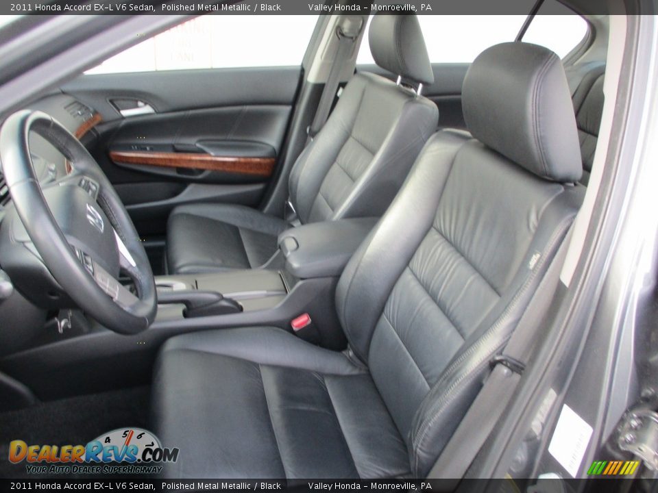 2011 Honda Accord EX-L V6 Sedan Polished Metal Metallic / Black Photo #12