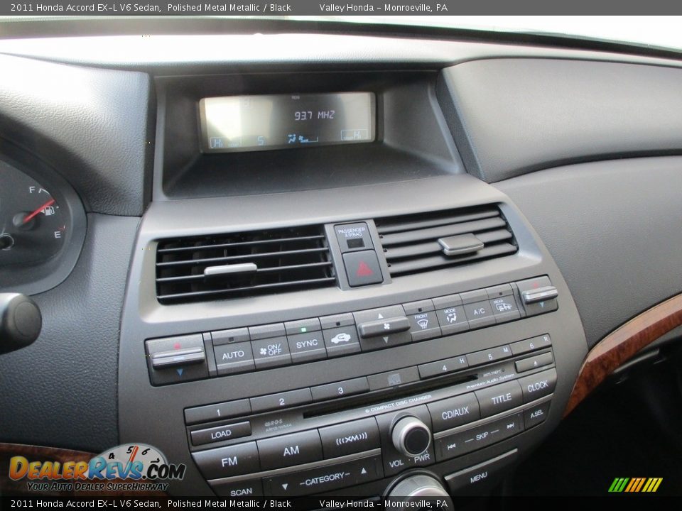 2011 Honda Accord EX-L V6 Sedan Polished Metal Metallic / Black Photo #15