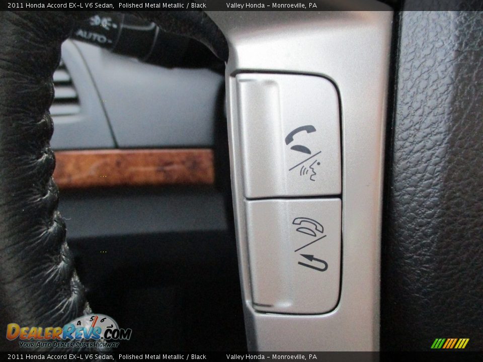 2011 Honda Accord EX-L V6 Sedan Polished Metal Metallic / Black Photo #18