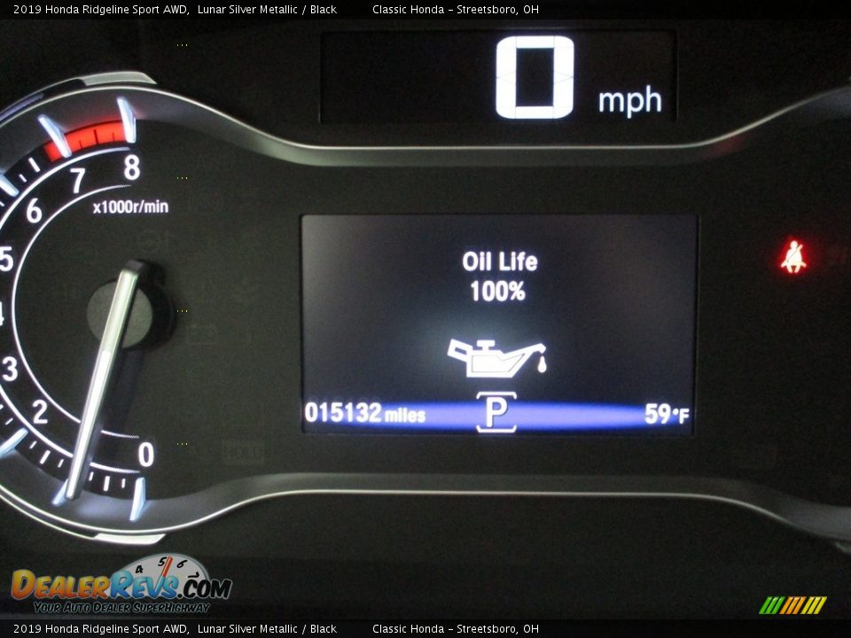 2019 Honda Ridgeline Sport AWD Lunar Silver Metallic / Black Photo #35