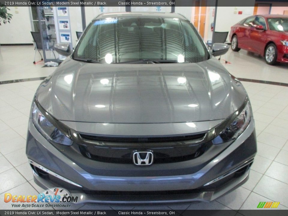 2019 Honda Civic LX Sedan Modern Steel Metallic / Black Photo #2