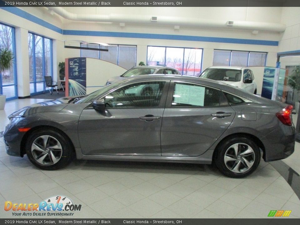 2019 Honda Civic LX Sedan Modern Steel Metallic / Black Photo #10