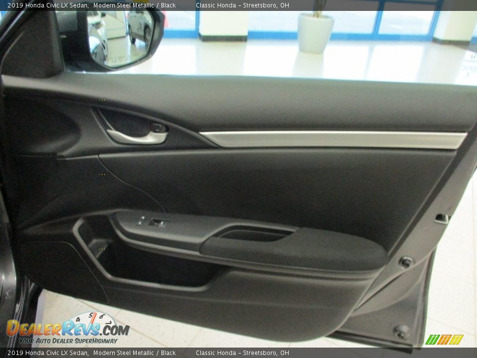 2019 Honda Civic LX Sedan Modern Steel Metallic / Black Photo #14