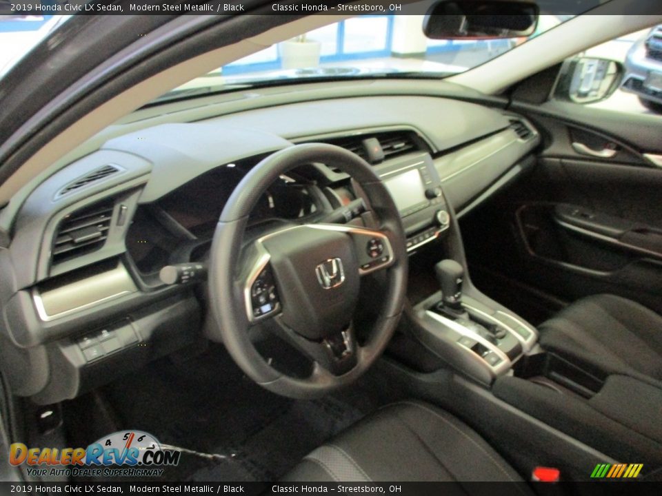 2019 Honda Civic LX Sedan Modern Steel Metallic / Black Photo #26