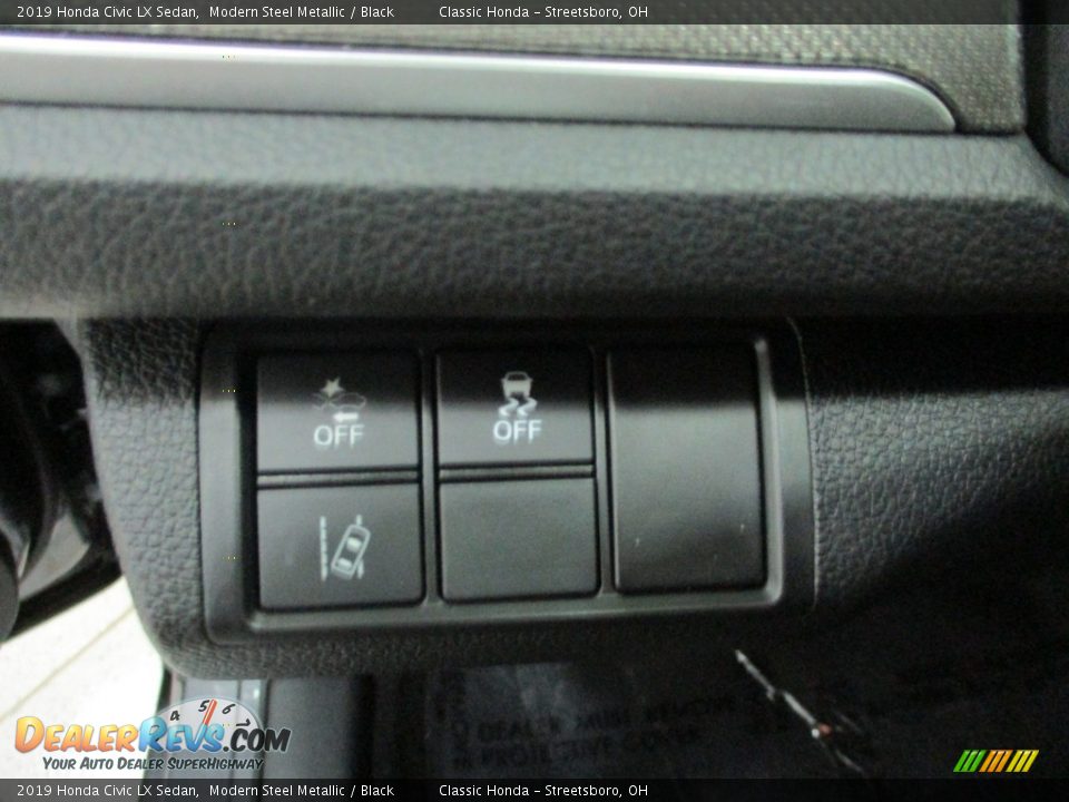 2019 Honda Civic LX Sedan Modern Steel Metallic / Black Photo #28