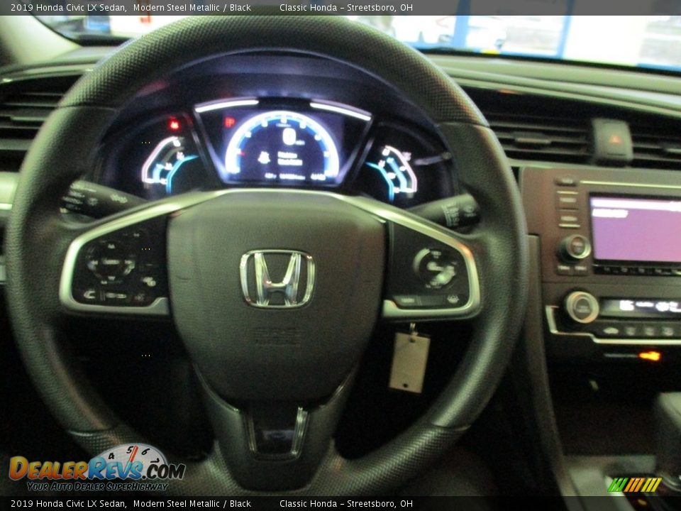 2019 Honda Civic LX Sedan Modern Steel Metallic / Black Photo #29