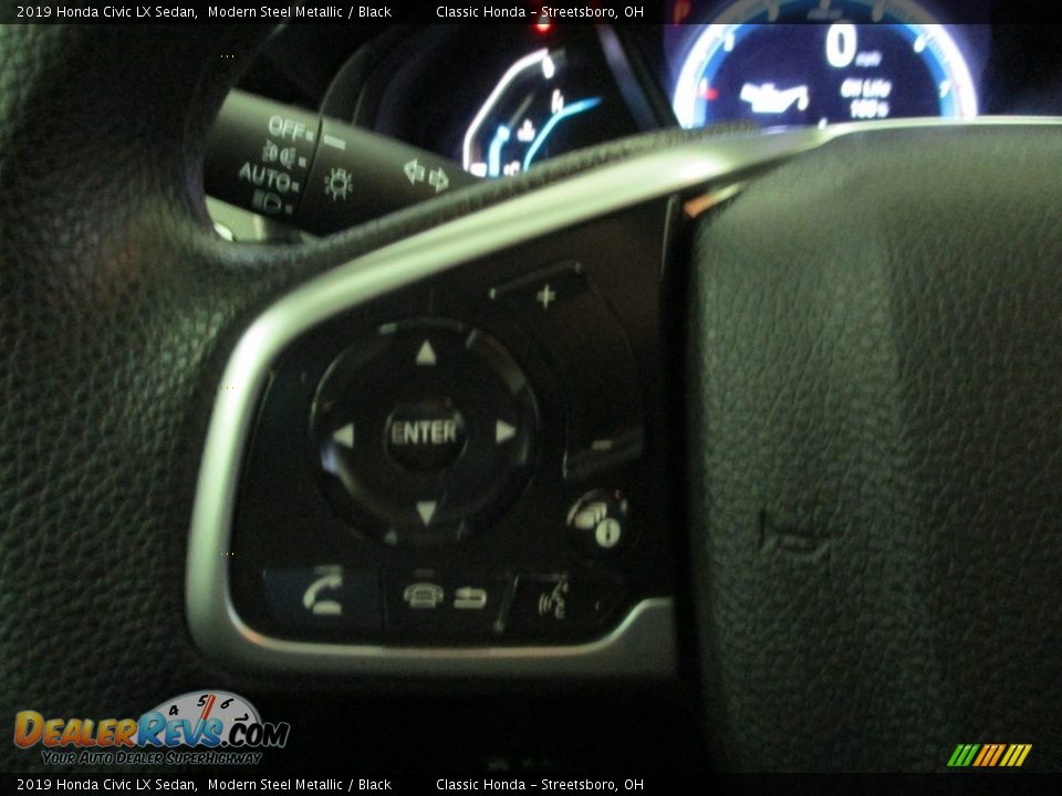 2019 Honda Civic LX Sedan Modern Steel Metallic / Black Photo #30