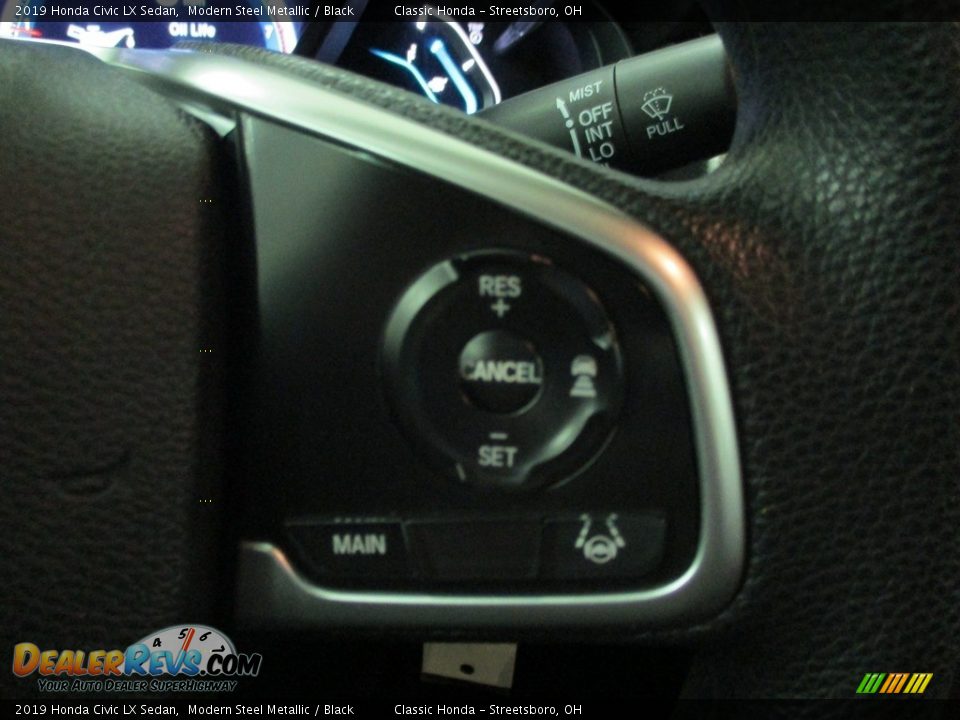 2019 Honda Civic LX Sedan Modern Steel Metallic / Black Photo #31