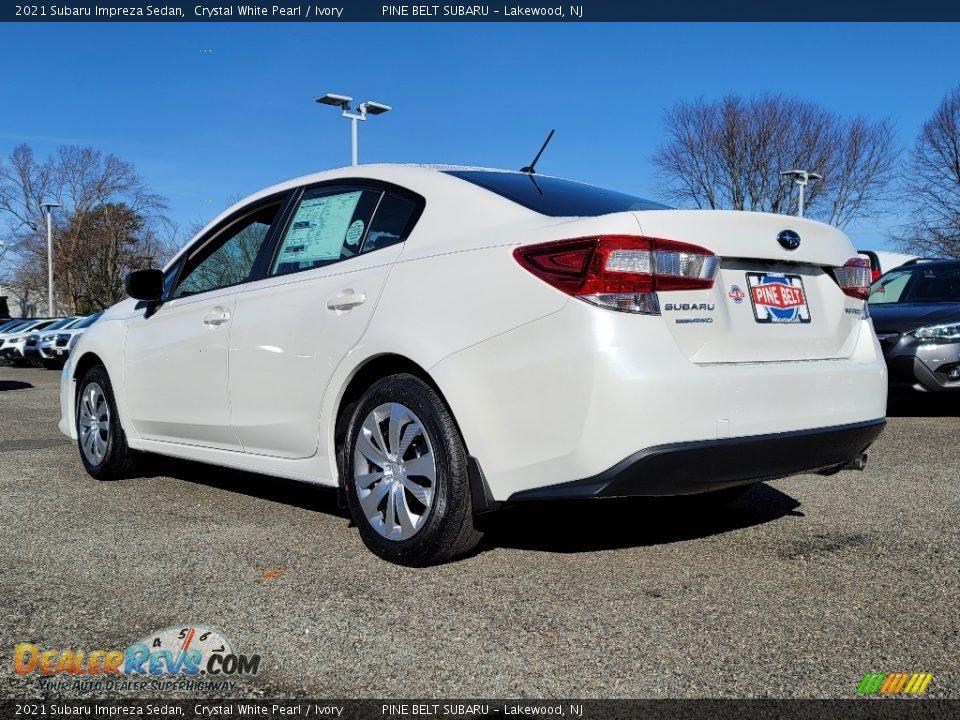 2021 Subaru Impreza Sedan Crystal White Pearl / Ivory Photo #6