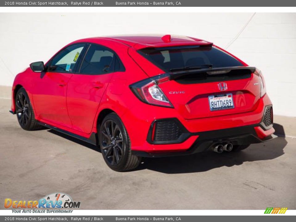 2018 Honda Civic Sport Hatchback Rallye Red / Black Photo #2