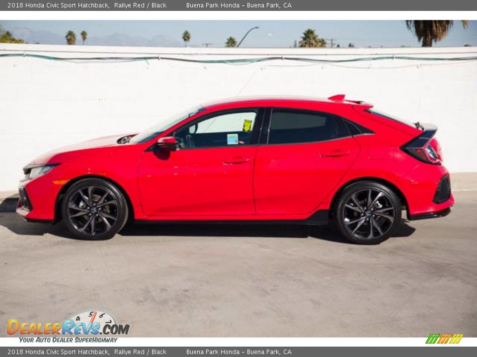 2018 Honda Civic Sport Hatchback Rallye Red / Black Photo #8