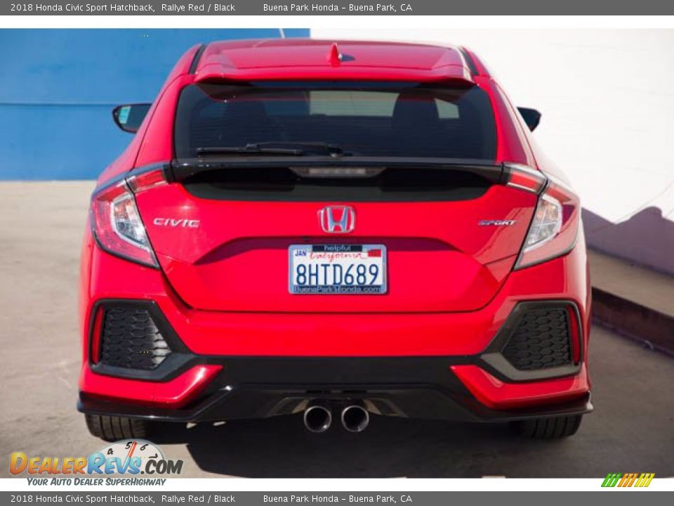 2018 Honda Civic Sport Hatchback Rallye Red / Black Photo #9