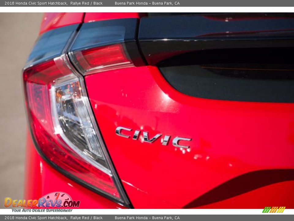 2018 Honda Civic Sport Hatchback Rallye Red / Black Photo #10