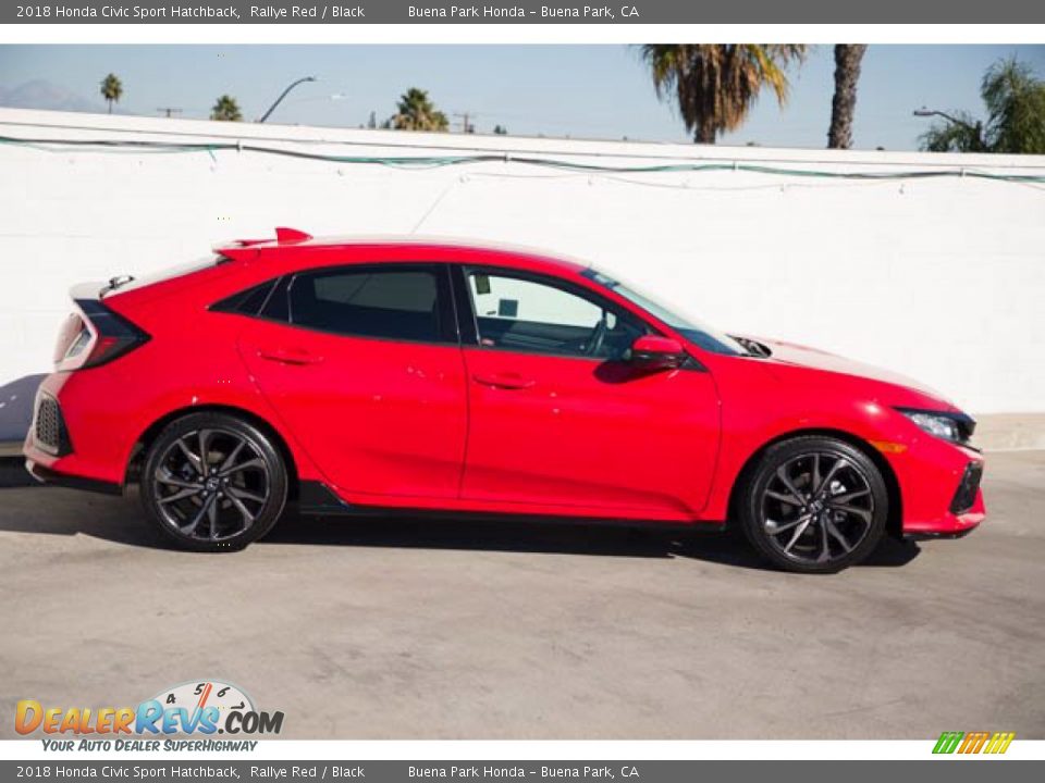 2018 Honda Civic Sport Hatchback Rallye Red / Black Photo #12