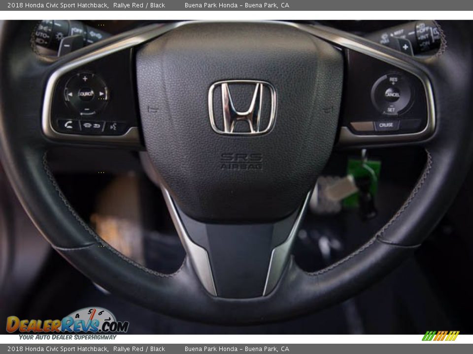 2018 Honda Civic Sport Hatchback Rallye Red / Black Photo #13