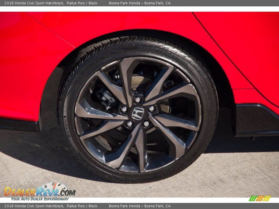 2018 Honda Civic Sport Hatchback Rallye Red / Black Photo #33