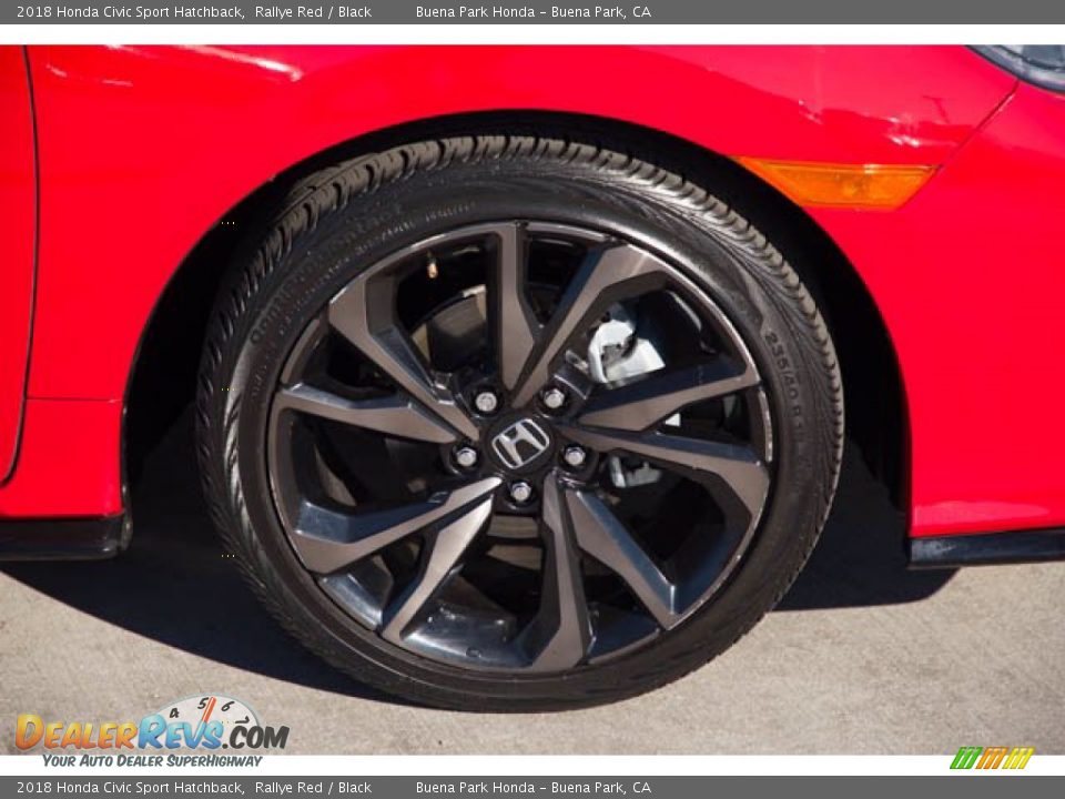 2018 Honda Civic Sport Hatchback Rallye Red / Black Photo #34