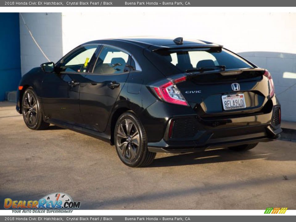 2018 Honda Civic EX Hatchback Crystal Black Pearl / Black Photo #2