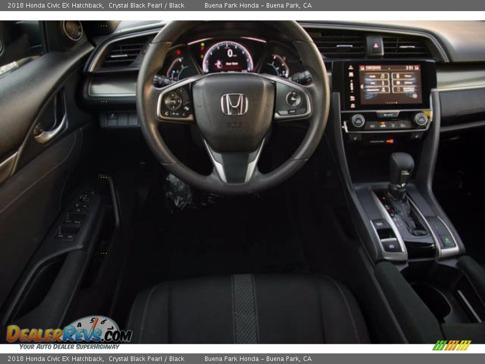 2018 Honda Civic EX Hatchback Crystal Black Pearl / Black Photo #5
