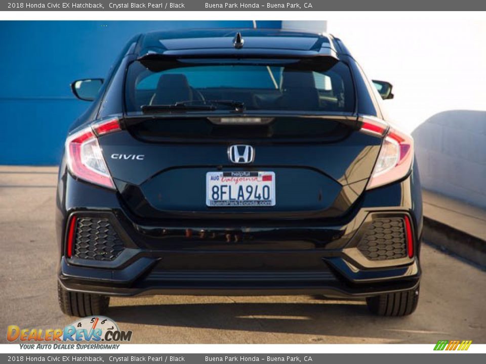 2018 Honda Civic EX Hatchback Crystal Black Pearl / Black Photo #9