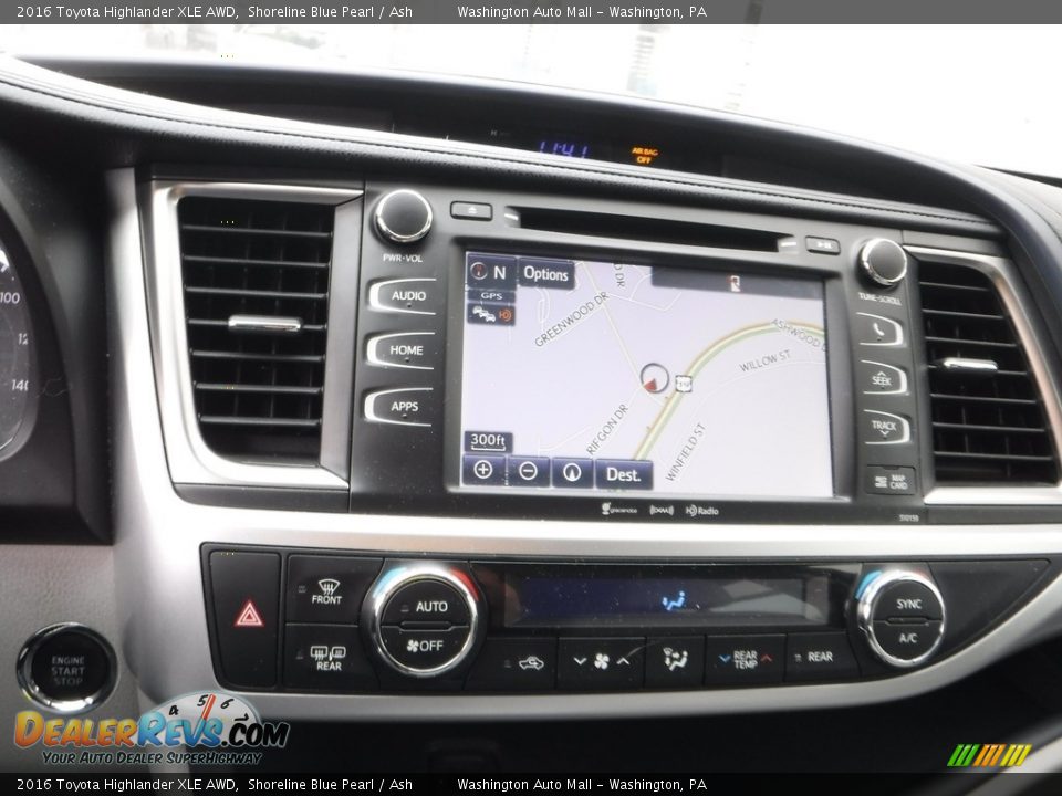 2016 Toyota Highlander XLE AWD Shoreline Blue Pearl / Ash Photo #3