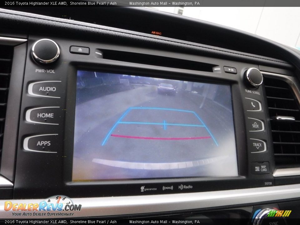 2016 Toyota Highlander XLE AWD Shoreline Blue Pearl / Ash Photo #4