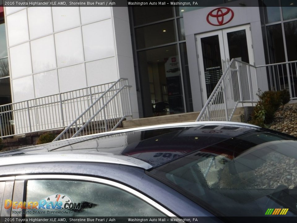2016 Toyota Highlander XLE AWD Shoreline Blue Pearl / Ash Photo #7