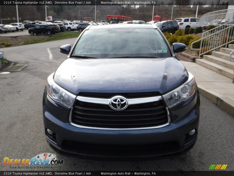 2016 Toyota Highlander XLE AWD Shoreline Blue Pearl / Ash Photo #9