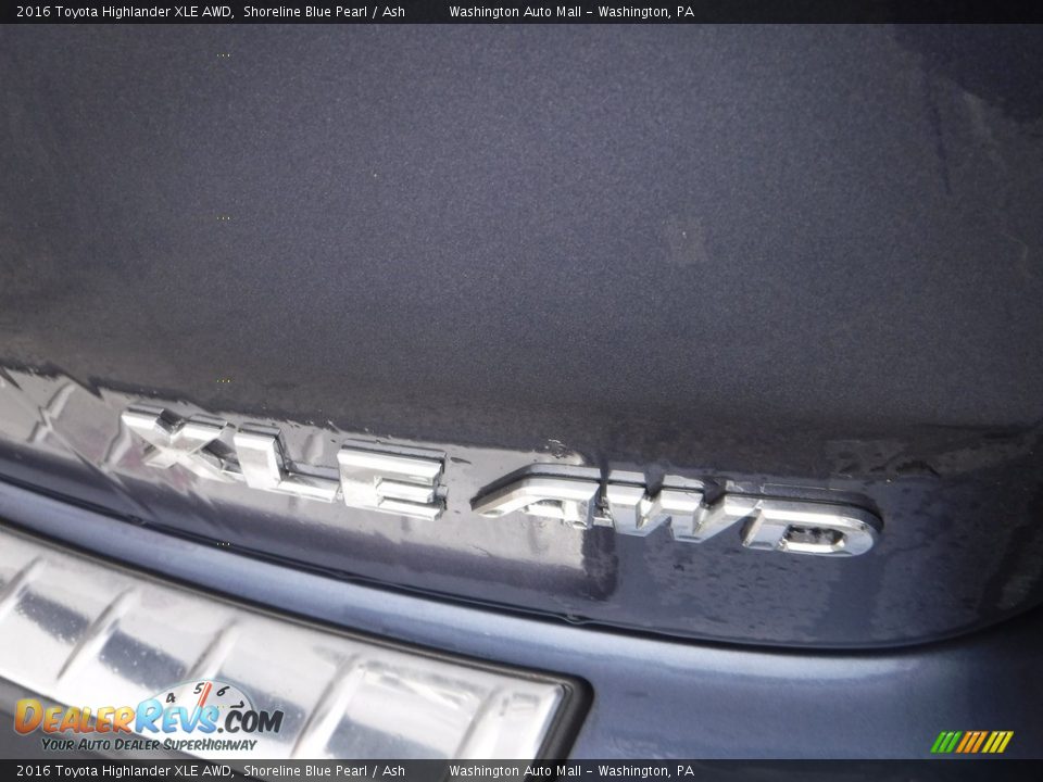2016 Toyota Highlander XLE AWD Shoreline Blue Pearl / Ash Photo #14