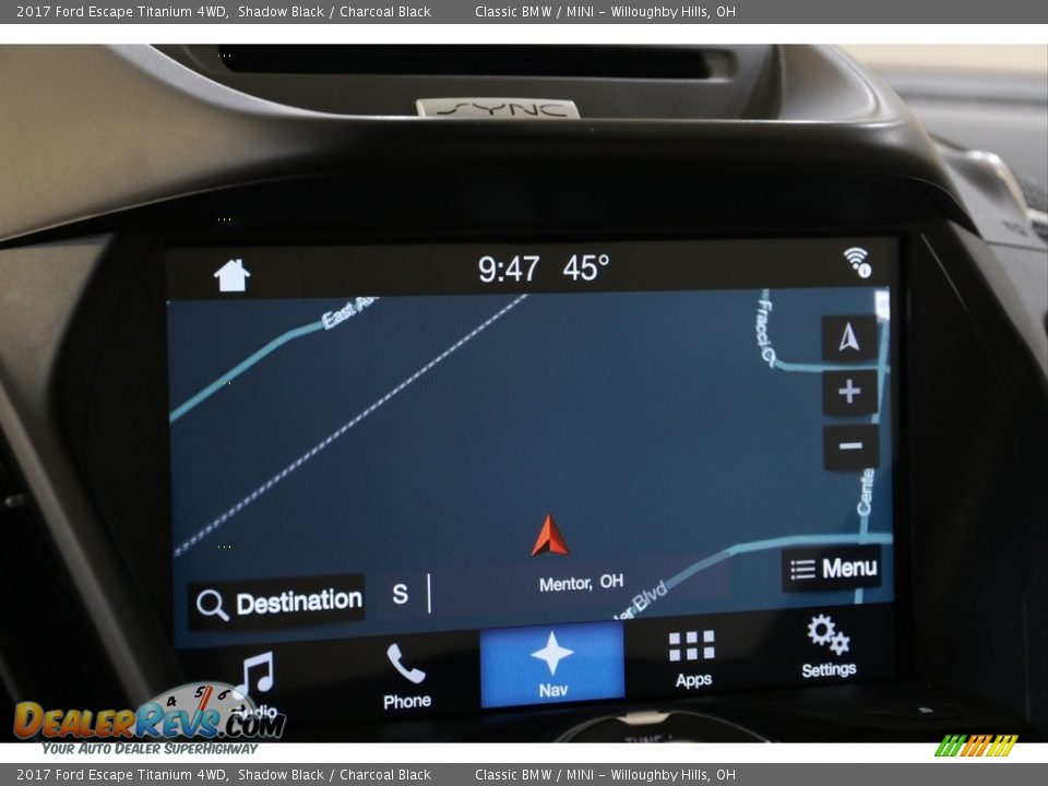 2017 Ford Escape Titanium 4WD Shadow Black / Charcoal Black Photo #15
