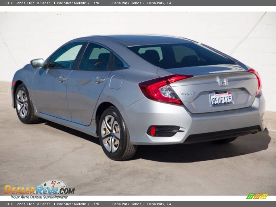 2018 Honda Civic LX Sedan Lunar Silver Metallic / Black Photo #2