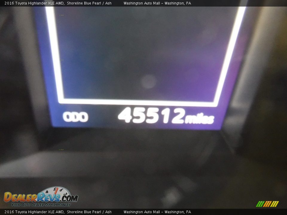 2016 Toyota Highlander XLE AWD Shoreline Blue Pearl / Ash Photo #30