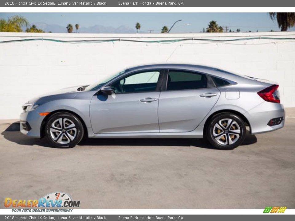 2018 Honda Civic LX Sedan Lunar Silver Metallic / Black Photo #10