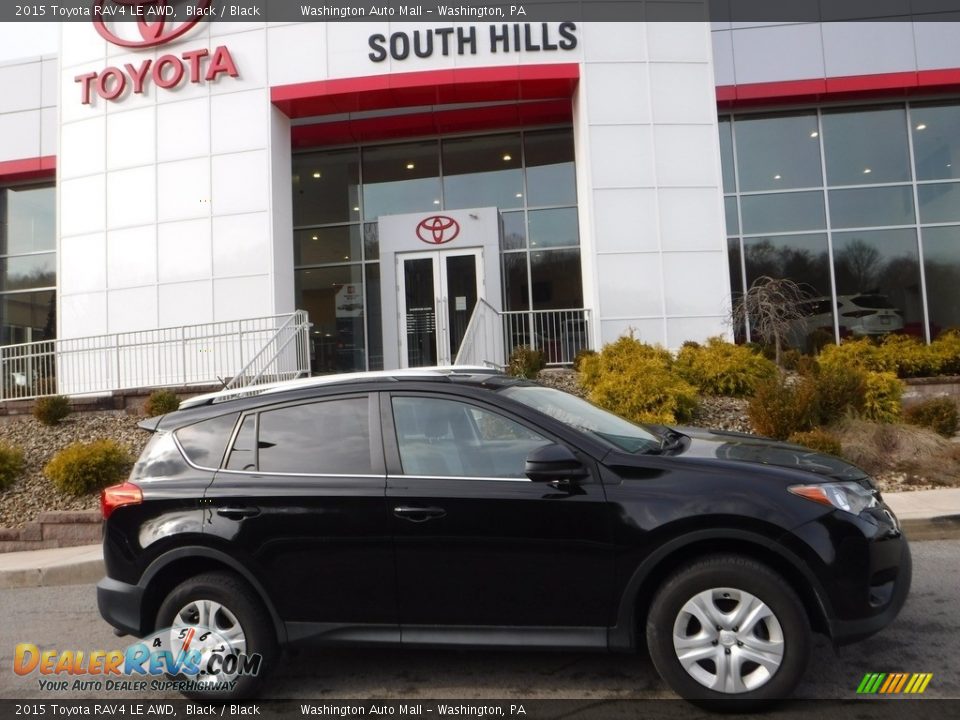 2015 Toyota RAV4 LE AWD Black / Black Photo #2