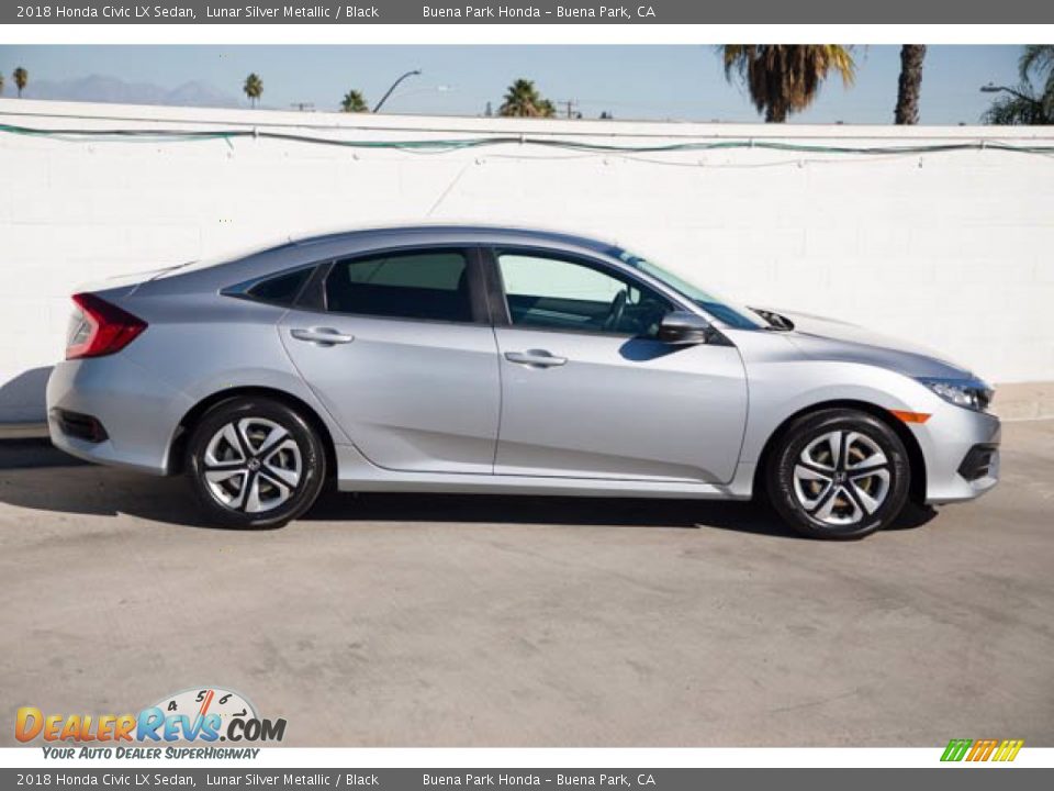 2018 Honda Civic LX Sedan Lunar Silver Metallic / Black Photo #14