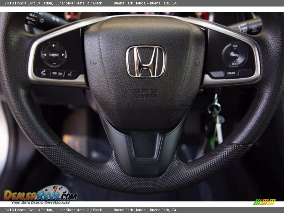 2018 Honda Civic LX Sedan Lunar Silver Metallic / Black Photo #15
