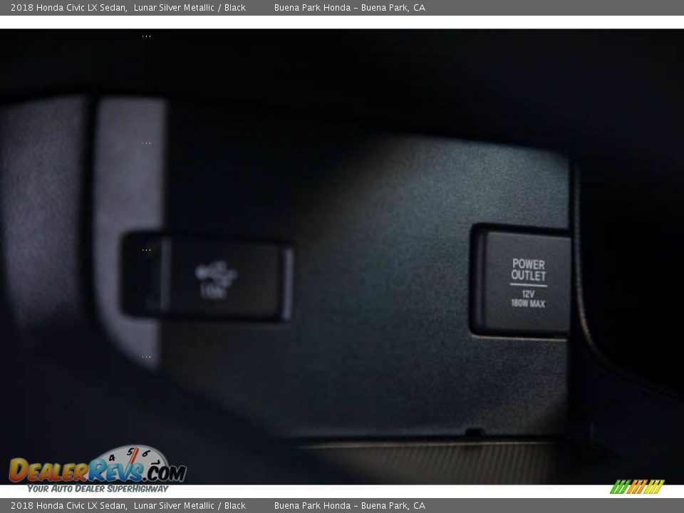 2018 Honda Civic LX Sedan Lunar Silver Metallic / Black Photo #18