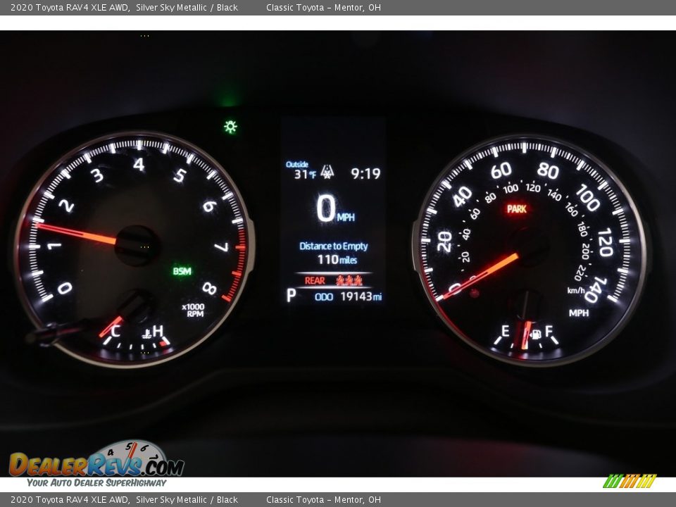 2020 Toyota RAV4 XLE AWD Silver Sky Metallic / Black Photo #7