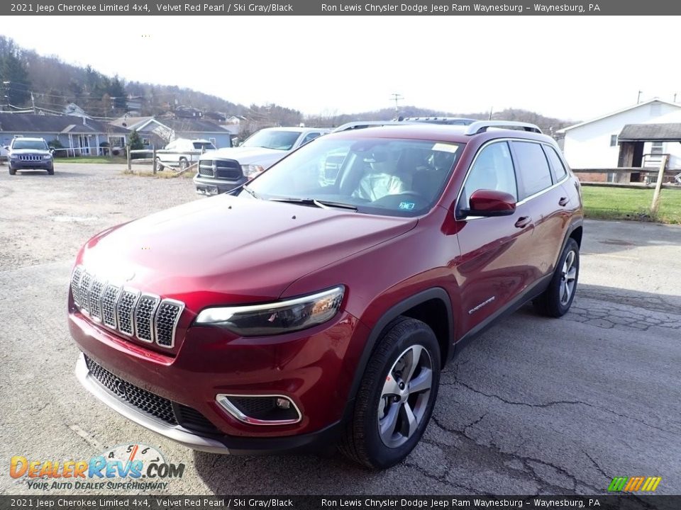 2021 Jeep Cherokee Limited 4x4 Velvet Red Pearl / Ski Gray/Black Photo #1