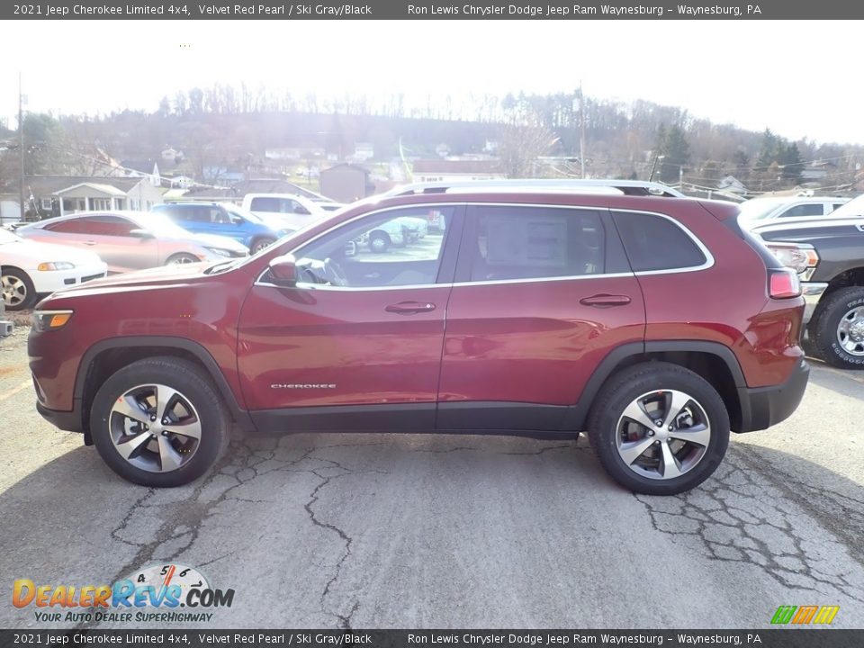 2021 Jeep Cherokee Limited 4x4 Velvet Red Pearl / Ski Gray/Black Photo #3