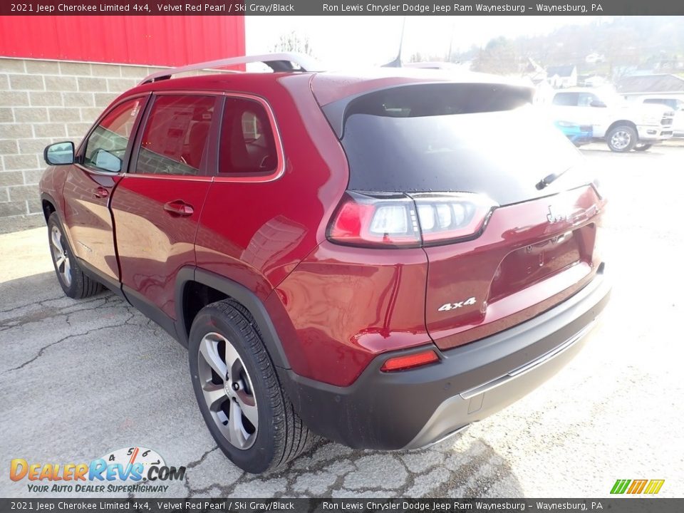 2021 Jeep Cherokee Limited 4x4 Velvet Red Pearl / Ski Gray/Black Photo #4