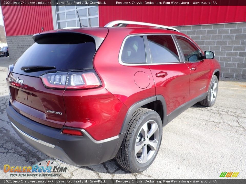 2021 Jeep Cherokee Limited 4x4 Velvet Red Pearl / Ski Gray/Black Photo #6