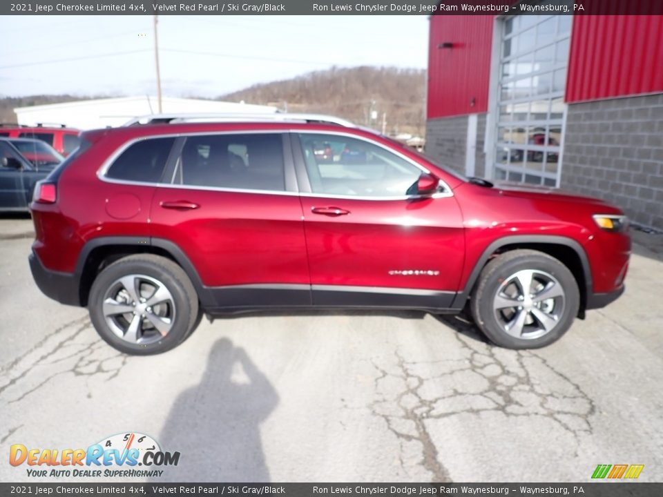 2021 Jeep Cherokee Limited 4x4 Velvet Red Pearl / Ski Gray/Black Photo #7