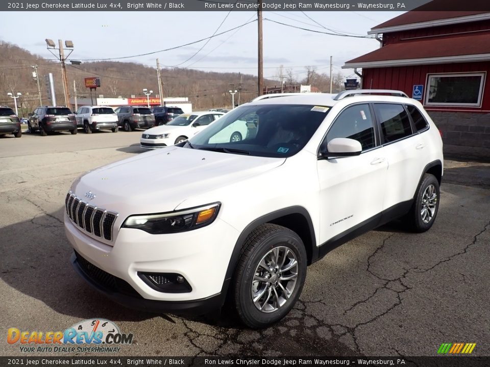 2021 Jeep Cherokee Latitude Lux 4x4 Bright White / Black Photo #1